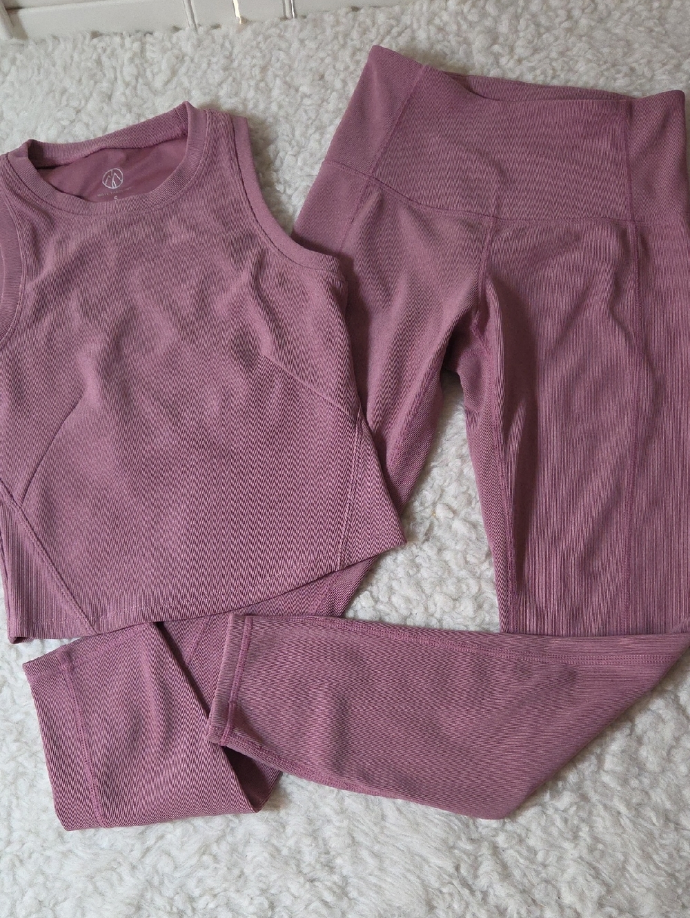 Move Theology  Ribbed Set Sz S Lavander